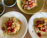 トマトツナバジルの冷製パスタ作り方5写真