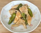 ささみと舞茸とししとうの味噌マヨ炒め作り方3写真