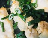 鶏肉スライスのあまからネギソースステーキ作り方3写真
