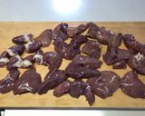 鶏肝の黒酢で甘辛煮作り方1写真