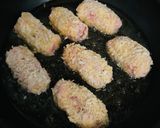 ＼豚肉1枚で！／ミルフィーユチーズカツ作り方5写真