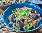 あぐー豚肉みそdeなすの肉味噌炒め丼作り方6写真