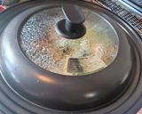 春菊とひき肉の卵とじ丼作り方6写真