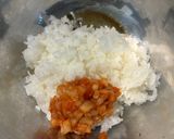 伸びる！ドリア風・香ばし焼きチーズキムチおにぎり作り方1写真