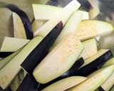 豚バラ茄子のガーリック醤油炒め作り方1写真