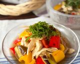 ナスなどの夏野菜と鶏むね肉の焼きびたし作り方11写真
