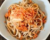 鮭フレークのバター醬油うどん作り方4写真