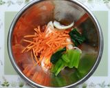 簡単夕飯韓国！豚こま小松菜コチュジャンプルコギ丼作り方5写真