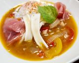 スルメイカと夏野菜のスープ作り方13写真