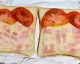 チーズ入りベーコンレタストマトサンド作り方4写真