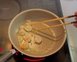 海老とほうれん草のトマトクリームパスタ♪作り方3写真