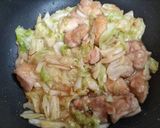 節約簡単夕飯昼食キャベツ鶏もも肉味噌煮丼も肉料理作り方8写真