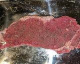 減塩減油・朝から牛カツ（サーロイン）作り方1写真