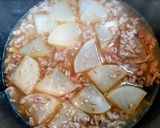 時短簡単夕飯主菜小松菜と豚挽肉と大根そぼろ煮作り方7写真