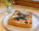 海苔香るカニカマ🦀マヨチーズトースト作り方4写真