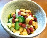 酢小豆・糠漬け胡瓜・8㎜新生姜＋納豆　味変キムチ作り方4写真