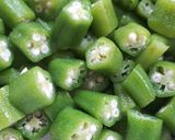 オクラの辛子酢醤油和え作り方1写真