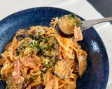 レンジで簡単！カフェ風ナスのトマトパスタ作り方9写真