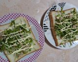 簡単★豆苗ツナマヨオープンサンド作り方4写真