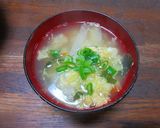 白菜と卵のスープ作り方4写真