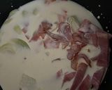 息子絶賛　温泉卵のカルボナーラ作り方1写真