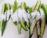 昆布茶で味付け!!オクラの揚げ焼き作り方1写真