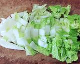 つみれと 白菜 椎茸の お味噌汁作り方2写真