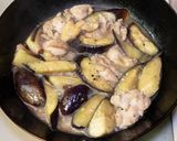 鶏もも肉と茄子のポン酢パスタ作り方6写真