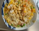レンジ簡単洋風梅キムチ麻婆味炒飯弁当作り方12写真