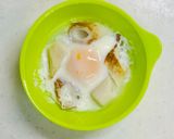 ワンボールレンジうどんの具、温玉竹輪作り方4写真