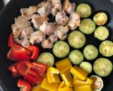 鶏もも肉となすとパプリカのマリネ作り方6写真