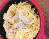 レンジで簡単！豚肉の黒酢焼きそば作り方7写真