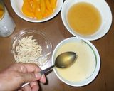 簡単豆花とうふぁ♪トッピング桃アーモンド作り方12写真
