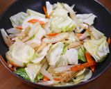 ぶっ濃い濃厚ソースの肉野菜炒め定食🤩作り方3写真