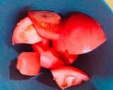 ＊トマトとキムチと大葉のクリチ和え＊作り方2写真