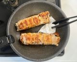 にんにくだし醤油で、野菜の巨大肉巻き作り方7写真