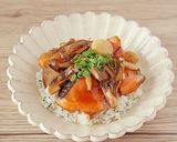 鮭と3種のきのこの甘辛丼作り方9写真