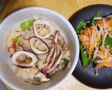 炊飯器でイカパエリアと紅白焼売作り方9写真