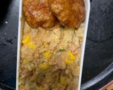 全てレンジ洋風梅味噌クリーム味炒飯弁当作り方15写真