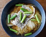 にんにくの芽と豚肉の温麺作り方4写真
