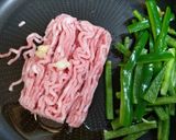 簡単夕飯おかず挽肉ピーマンチャプチェ節約作り方4写真