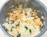 香ばし鮭と磯香るわかめの炊き込みご飯作り方7写真