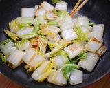白菜と卵の和風うま塩バタポン炒め🤩作り方3写真