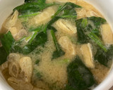 ほうれん草と油揚げと豆腐のお味噌汁♪作り方5写真
