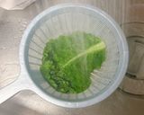 湯通しサンチュのカニかま巻きサラダ作り方2写真