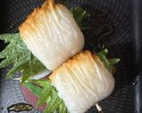 ちくわと大葉のくるくるごま油焼作り方2写真