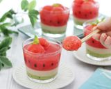 夏のひんやりスイーツ！すいかの寒天ゼリー作り方12写真