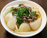 新玉葱の関西風肉うどん　木の芽作り方5写真