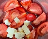 海苔の香りもイイ〜♪トマトのキムチチーズ和え🍅作り方1写真