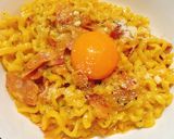 鍋1つで☆ブルダック炒め麺カルボナーラ作り方6写真